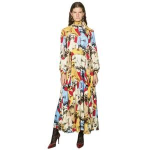 Zara Colorful Print Midi Dress